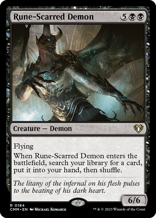 Rune-Scarred Demon (CMM-184) - rare - Foil