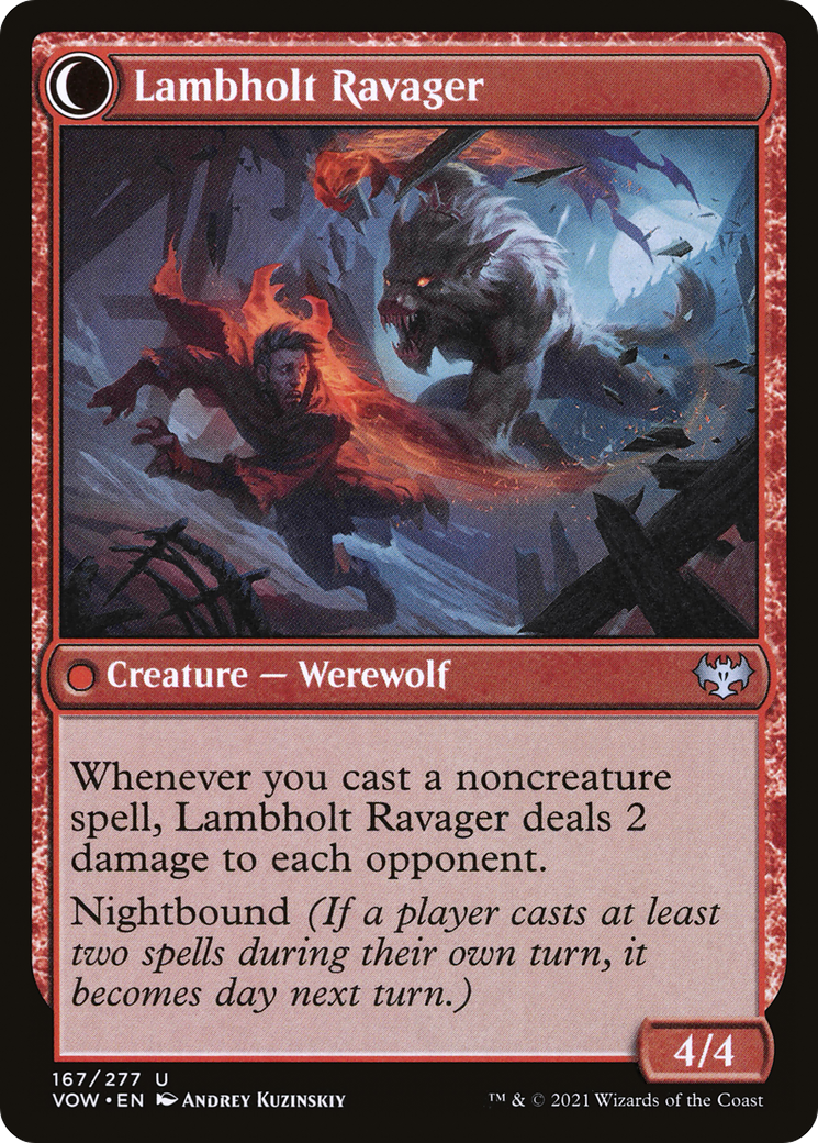 Lambholt Raconteur // Lambholt Ravager (VOW-167) - uncommon: (Double Faced Transform)