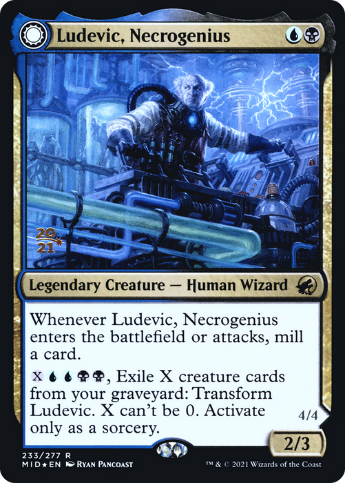 Ludevic, Necrogenius // Olag, Ludevic's Hubris (PRE-233S) - rare: (Double Faced Transform) - Foil