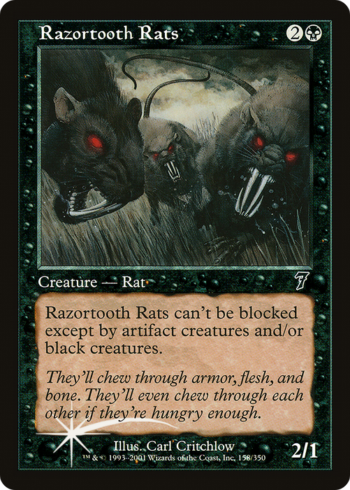 Razortooth Rats (7ED-158★) - common - Foil