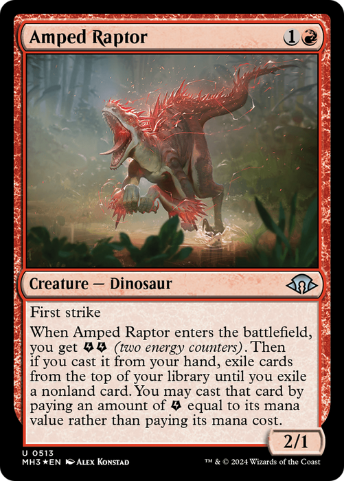 Amped Raptor (MH3-513) - uncommon - Foil