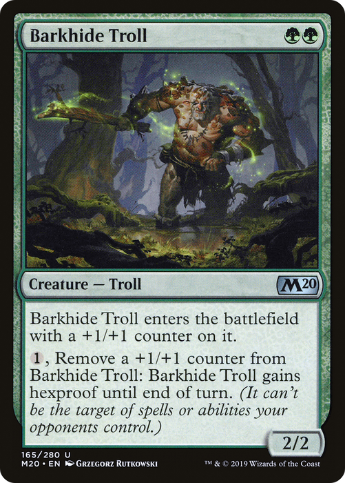 Barkhide Troll (M20-165) - uncommon - Foil