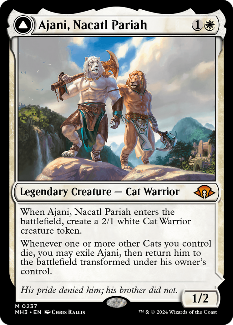 Ajani, Nacatl Pariah // Ajani, Nacatl Avenger (MH3-237) - mythic