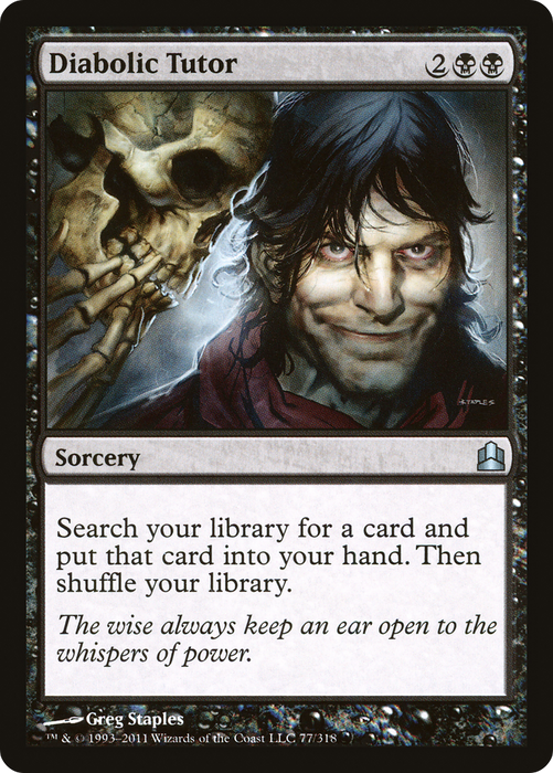 Diabolic Tutor (CMD-077) - uncommon