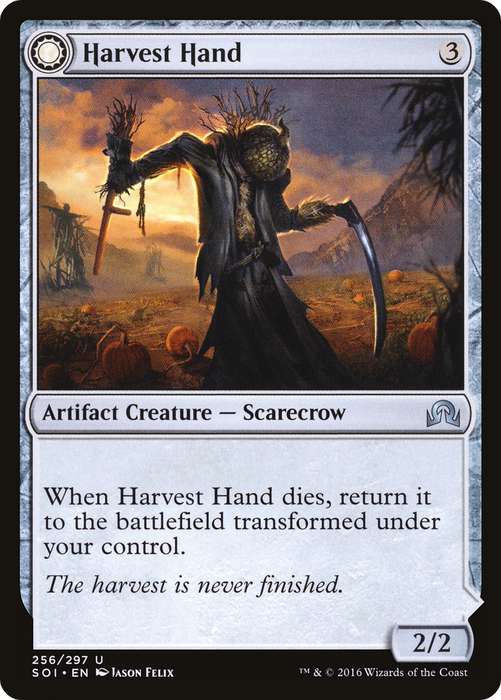 Harvest Hand // Scrounged Scythe (SOI-256) - uncommon: (Double Faced Transform)