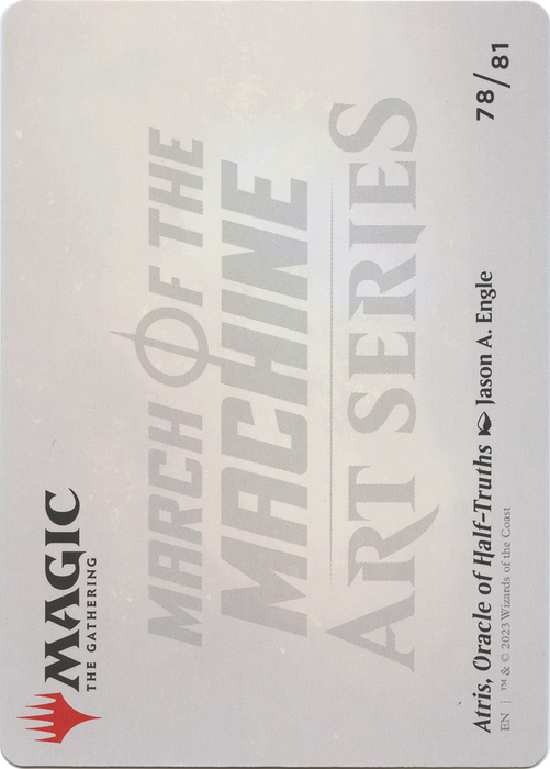 Atris, Oracle of Half-Truths // Atris, Oracle of Half-Truths (AMOM-078) - common (Borderless) - Foil