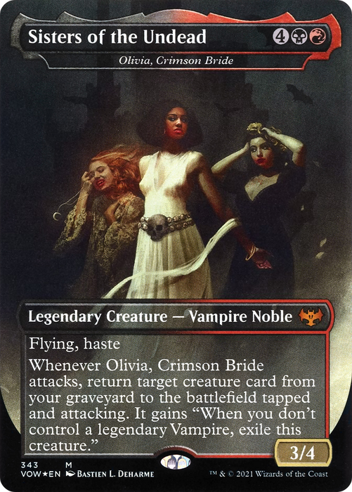 Olivia, Crimson Bride (VOW-343) - mythic / Sisters of the Undead (Borderless) - Foil
