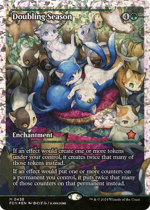 Doubling Season (FDN-438) - mythic: (Showcase) - Foil