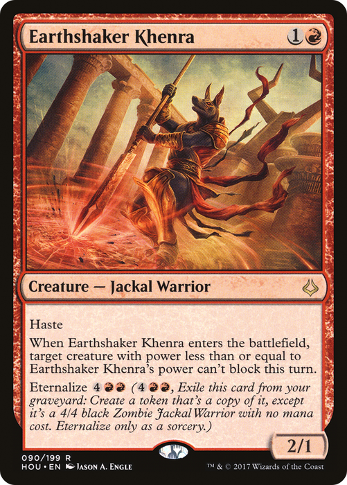 Earthshaker Khenra (HOU-090) - rare - Foil