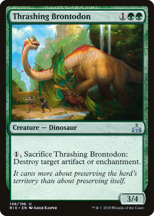 Thrashing Brontodon (RIX-148) - uncommon - Foil
