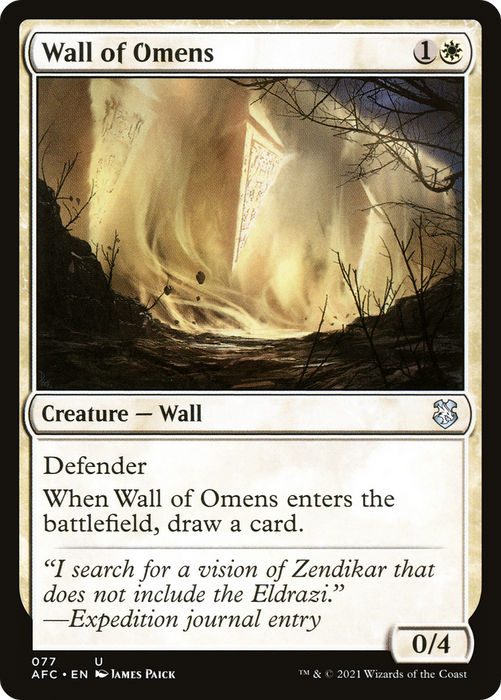Wall of Omens (AFC-077) - uncommon