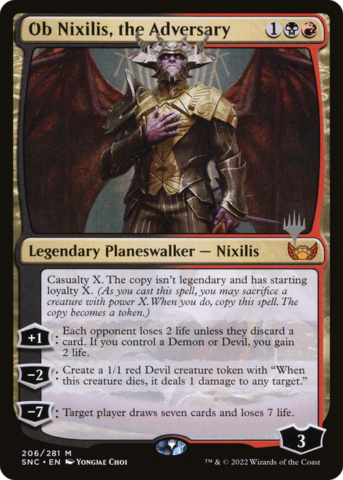 Ob Nixilis, the Adversary (PPSNC-206P) - mythic