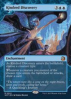 Kindred Discovery (WOT-022) - mythic: (Showcase) (Borderless) - Foil