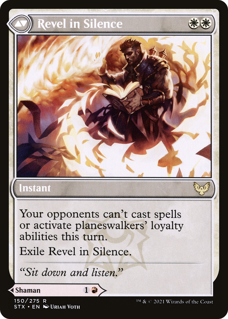 Flamescroll Celebrant // Revel in Silence (STX-150) - rare - Foil