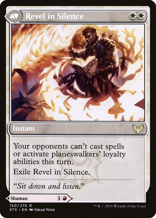 Flamescroll Celebrant // Revel in Silence (STX-150) - rare - Foil
