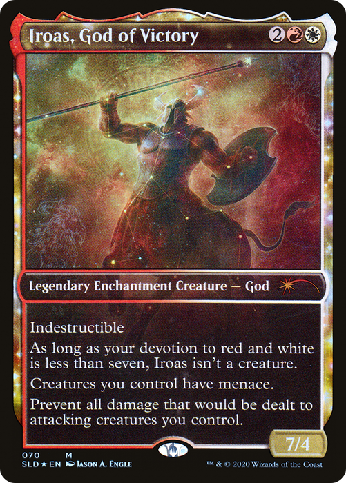 Iroas, God of Victory (SLD-070) - mythic: (enchantment, Showcase) - Foil