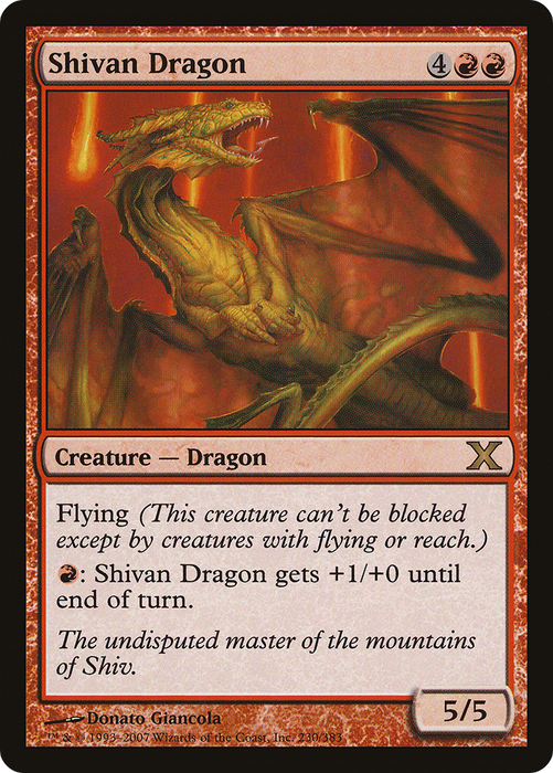Shivan Dragon (10E-230) - rare