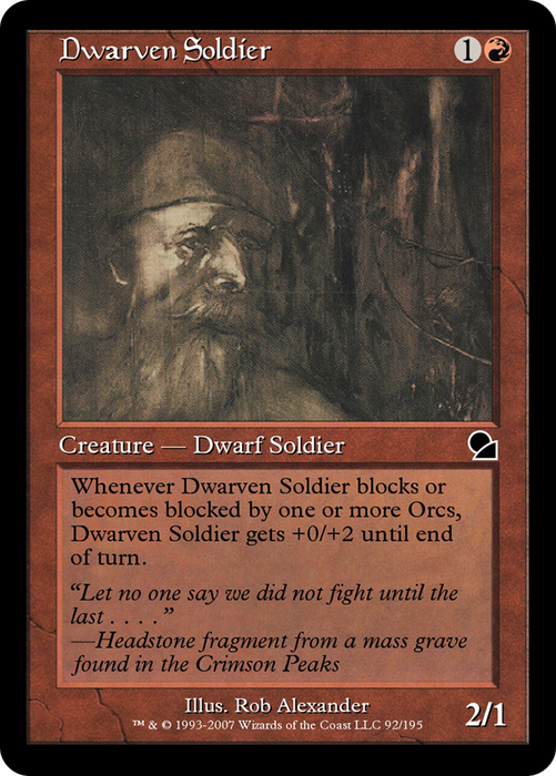 Dwarven Soldier (ME1-092) - common - Foil