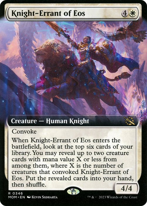 Knight-Errant of Eos (MOM-346) - rare: (Extended Art) - Foil