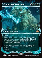 Craterhoof Behemoth (TDM-404) - mythic: (Showcase) (Borderless) - Foil