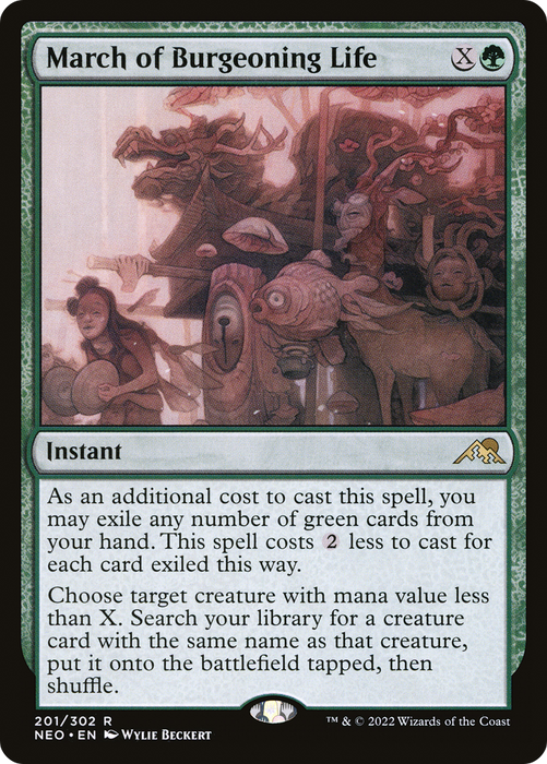 March of Burgeoning Life (NEO-201) - rare - Foil