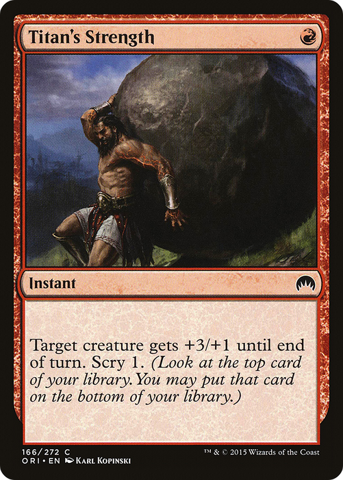 Titan's Strength (ORI-166) - common - Foil