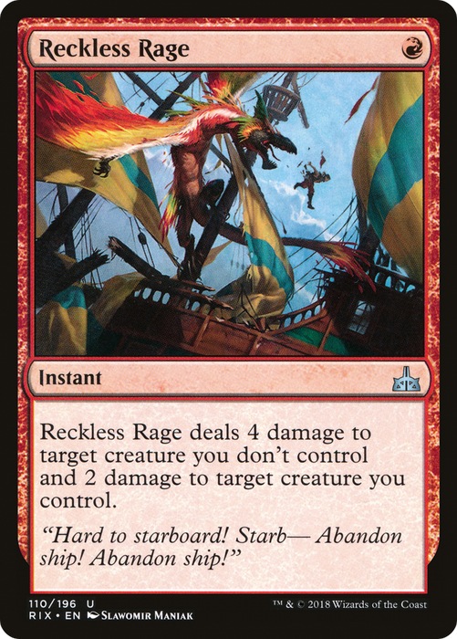 Reckless Rage (RIX-110) - uncommon - Foil
