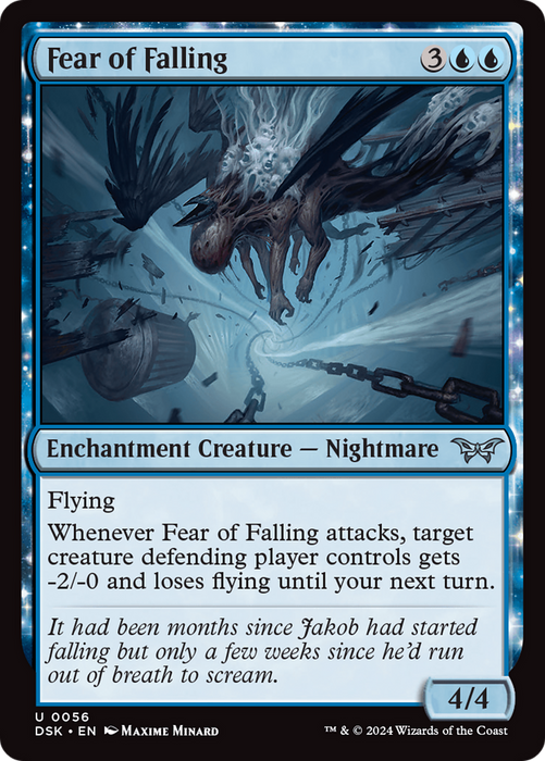 Fear of Falling (DSK-056) - uncommon: (enchantment) - Foil