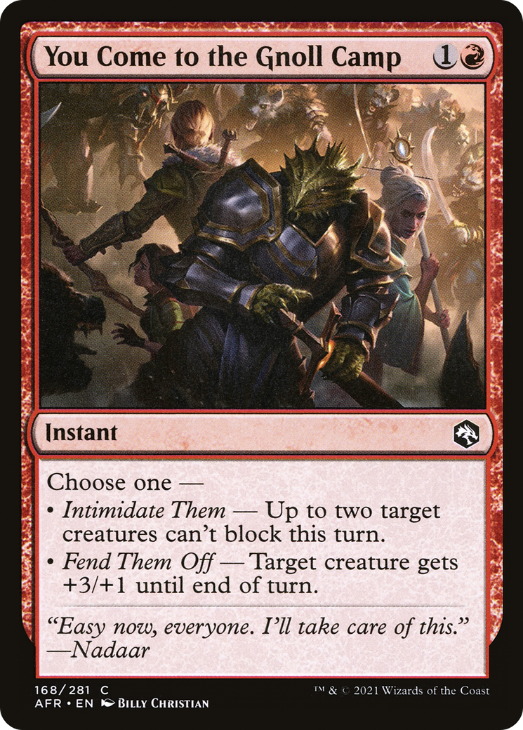 You Come to the Gnoll Camp (AFR-168) - common - Foil
