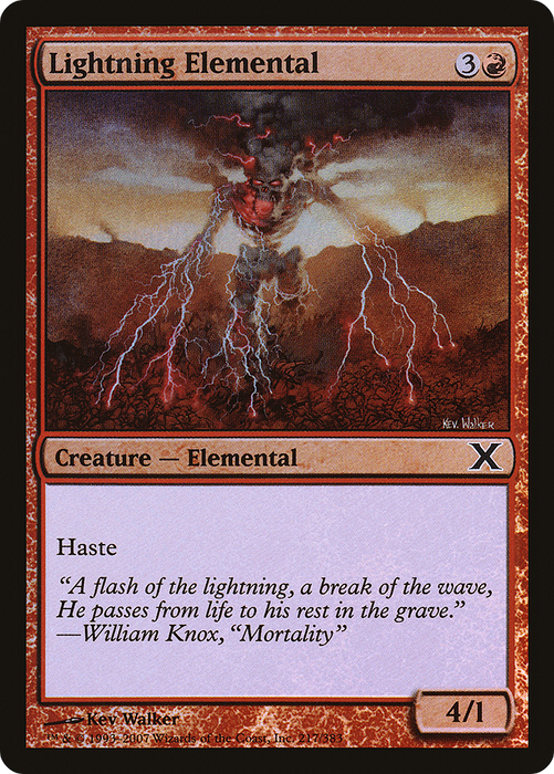 Lightning Elemental (10E-217★) - common - Foil