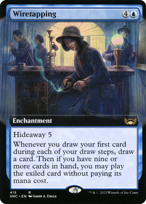 Wiretapping (SNC-415) - rare: (Extended Art) - Foil