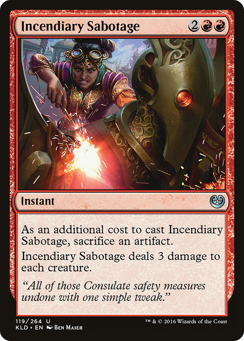 Incendiary Sabotage (KLD-119) - uncommon - Foil
