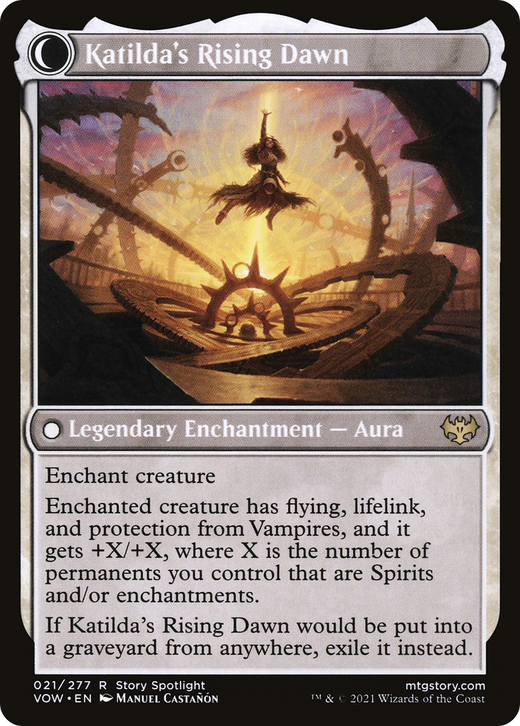 Katilda, Dawnhart Martyr // Katilda's Rising Dawn (VOW-021) - rare: (Double Faced Transform) - Foil