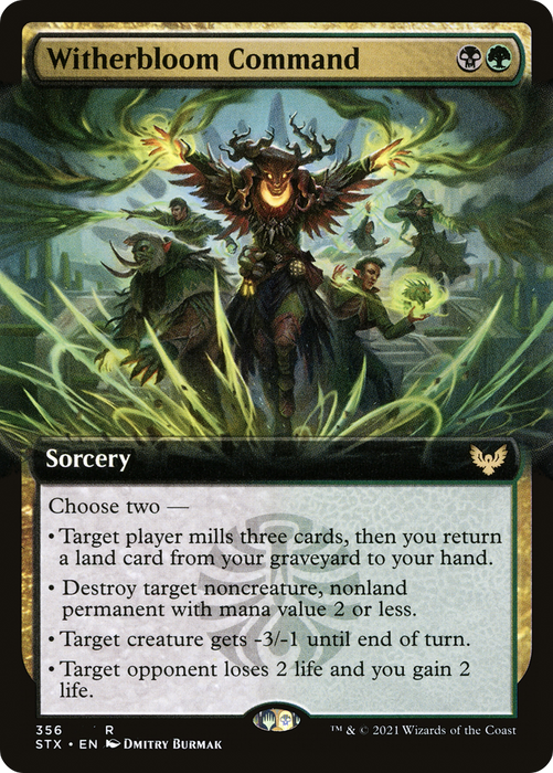 Witherbloom Command (STX-356) - rare: (Extended Art) - Foil