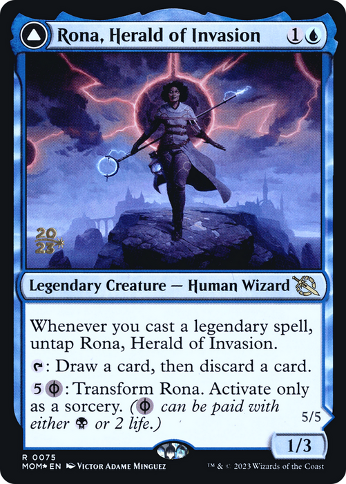 Rona, Herald of Invasion // Rona, Tolarian Obliterator (PRE-75S) - rare - Foil