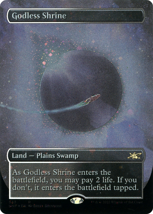 Godless Shrine (UNF-533) - rare (Borderless) - Foil