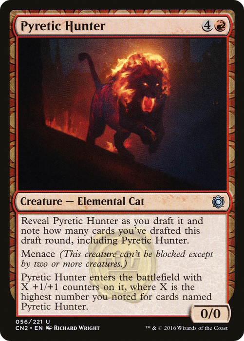 Pyretic Hunter (CN2-056) - uncommon: (draft) - Foil