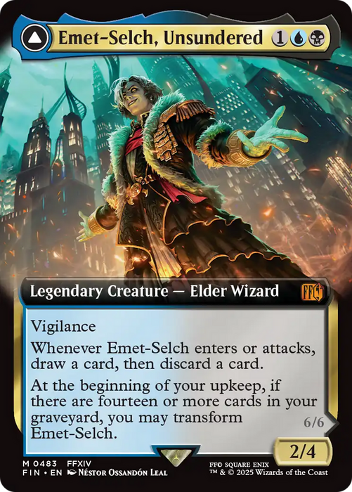 Emet-Selch, Unsundered // Hades, Sorcerer of Eld (FIN-483) - mythic: (Extended Art) - Foil