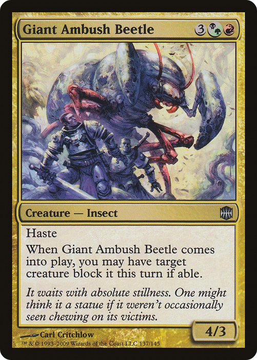 Giant Ambush Beetle (ARB-137) - uncommon - Foil