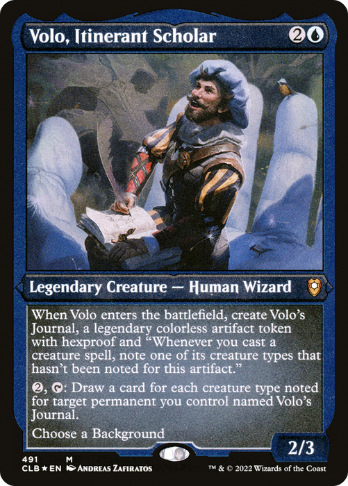 Volo, Itinerant Scholar (CLB-491) - mythic - Etched Foil