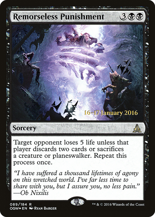 Remorseless Punishment (PRE-89S) - rare - Foil