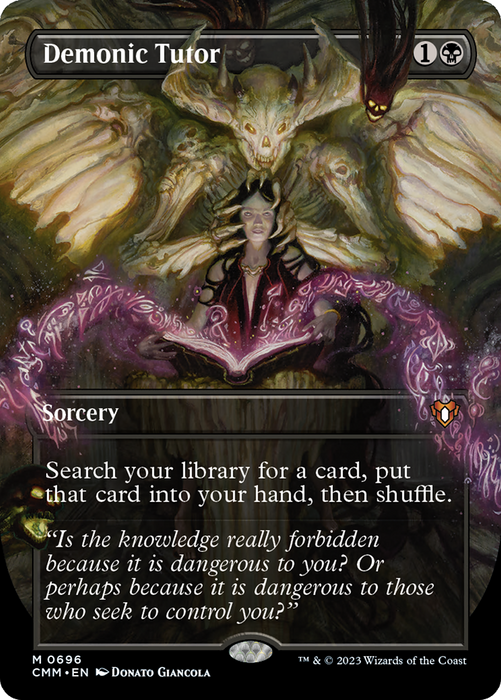 Demonic Tutor (CMM-696) - mythic (Borderless)