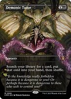 Demonic Tutor (CMM-696) - mythic (Borderless) - Foil