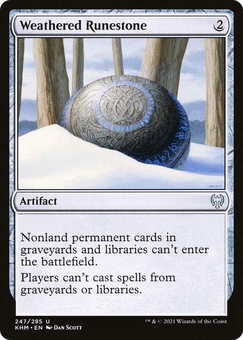 Weathered Runestone (KHM-247) - uncommon - Foil
