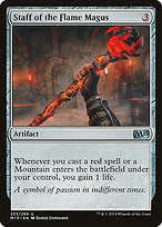 Staff of the Flame Magus (M15-233) - uncommon - Foil