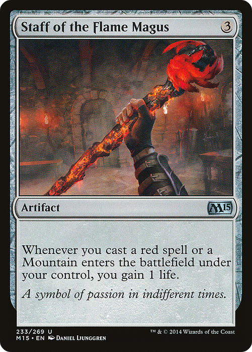 Staff of the Flame Magus (M15-233) - uncommon