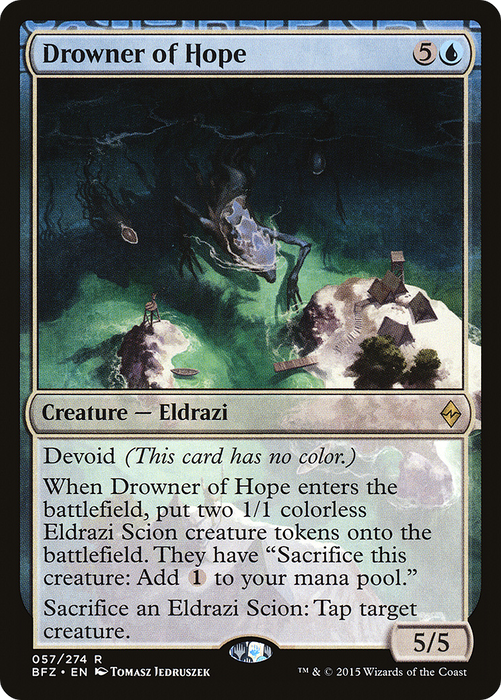 Drowner of Hope (BFZ-057) - rare: (devoid)