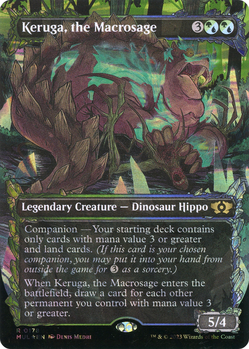 Keruga, the Macrosage (MUL-178) - rare: (Showcase) (Borderless) - Foil