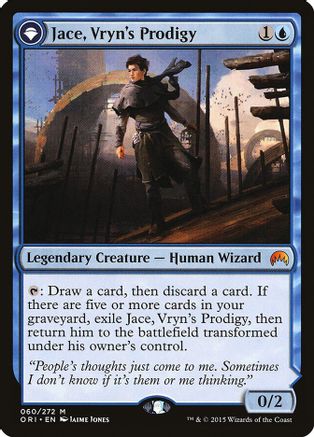 Jace, Vryn's Prodigy // Jace, Telepath Unbound (ORI-060) - mythic: (originpwdfc)