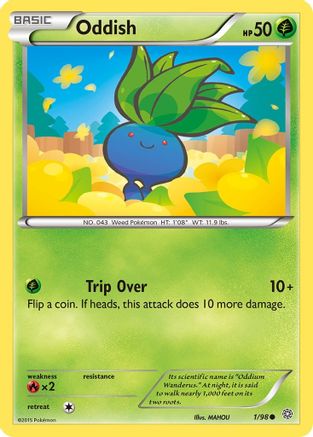 Oddish (001/98) - XAO  - Common - Reverse Holofoil